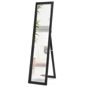 Giantex Full-length Mirror Freestanding Makeup Mirror Wall Mounted Vanity Mirror Wooden Frame Black