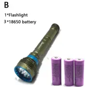 New 8000 Lumen Underwater 200M Torch 7X L2 T6 Led Scuba 3 Modes Diving Flashligh