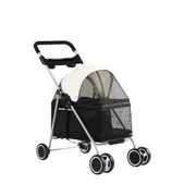 i.Pet Pet Stroller Pram Dog Cat Carrier Cage Large Travel Pushchair Foldable 4 Wheels