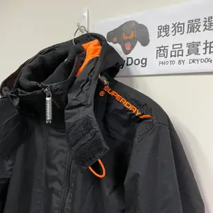 跩狗嚴選 獨家新款 黑橘 新色 極度乾燥 Superdry 經典款 男款 三排拉鍊 防風 風衣 外套 刷毛保暖