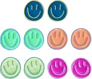 Zalizr 10 PCS Smiley Face Fridge Magnets, Colorful Cute Decorative Magnets for Refrigerator, Locker, Whiteboard, Kitchen, Office, Classroom (23 MM/0.9 in)