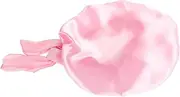 [OATIPHO] Milk Silk Turban Hat Satin Sleep Bonnet Bonnet Hats Silk Sleep Bonnet Satin Bonnet Head Wraps Satin Silk Cap Hair Bonnet Accessories Cap Pink