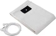 Grounding Sheets with 10% Silver Fiber & Organic Cotton- Conductive with Grounding Cord, Grounding Keep Good Sleep, Natural Health (27x52 Inch)
