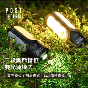 【POST GENERAL】多功能太陽能充電LED燈玄黑色/砂棕色/橄欖綠 (悠遊戶外) (8.5折)