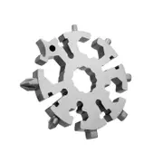 20 In 1 Edc Screwdriver Snowflake Shape Keychain Wrench Pocket Screw Drivers Diy Multi-Tool Gray