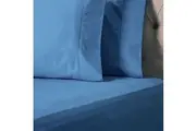 Sheraton Luxury Maison Queen Bed Cotton 1000TC Fitted Sheet Set Storm Blue