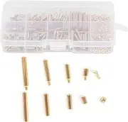 Respicefinem 320Pcs Brass Standoff Screw Nut Assortment Kit M2 Hex for Communications Galvanizing