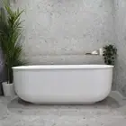 Mayfair Classic 1700MM Oval Freestanding Bath Gloss White ,Matt White Finish