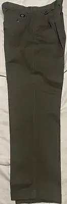 Dockers Premium Relaxed Fit Green Cuffed Pants Pleated Front Men's 36 x 34 New
