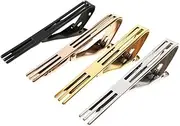 [WUSHAUALNS] Tie Clip Hollow Stainless Steel Tie Clip Personalized Clothing Accessories Metal Clip Collar Clip