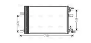 AVA Aircon Condenser OLA5500D for Opel Astra (2010) 1.4 Ecotec (for: Opel)
