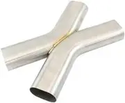 Aeroflow 3" X Pipe Oval Exhaust Tube 45 Degree Bends 304 S/Steel - AF9408-3000