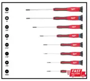Milwaukee Precision Screwdriver Set 8 Piece Phillips Slotted Hand Tool Kit