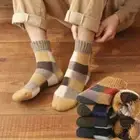 Lattice Wool Socks Winter Thicked Warm Plush Sock Middle Tube Socks Male Hosiery