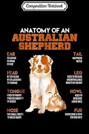Composition Notebook: Anatomy Of An Australian Shepherd Dogs Funny Gift Journal/Notebook Blank Lined Ruled 6x9 100 Pages