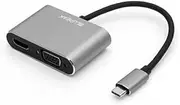 USB-C to HDMI 4K 30Hz & VGA 1080P 60Hz Adapter