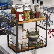 Coffee Bar Organizer Space Saving Spice Rack for Cosmetic Tea Cups