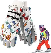 Snow Gloves for Kids | Warm Gloves Waterproof,Kids Children Ski Cartoon Gloves Winter Snow Gloves Winter Warm Gloves for Snowboarding, Sledding Amith