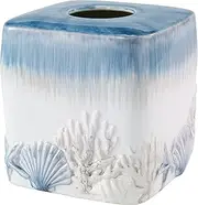 Avanti Linens - Tissue Box Cover, Decorative Home Decor, Beach Inspired Bathroom Accessories (Abstract Coastal Collection)