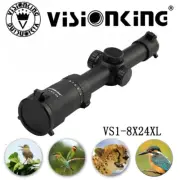 Visionking 1-8x24 Rifle Scope Military Tactical Hunting 1cm 0.1 mil/click CQB