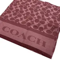 在飛比找momo購物網優惠-【COACH】品牌LOGO 圍巾/披巾(酒紅色)