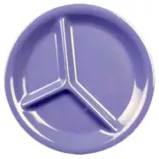 Thunder Group CR710BU 10-1/4" Purple 3 Compartment Melamine Plate - 1 Doz