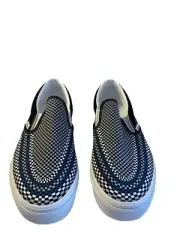 VANS Classic Checkerboard Slip-On Blue Black Men’s Size 9.5
