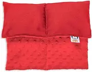 Sensory Owl Weighted Lap Pillow Weighted Pillow Children Adults Sensory Stress Relief Autism ADHD Aid Minky Fabric Glass Granules 30 x 40 cm 4 kg Red