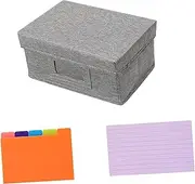 MotiveTech Index Card Divider, Storage Box with Lid, Foldable Drawer Organizer