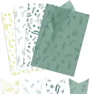 Tissue Paper Gift Wrap, 60 Pcs Vintage Floral Botanical Gift Tissue Paper for Gi