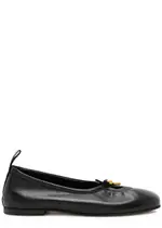 Alohas Rosalind Leather Ballet Flats - Black - 40 (IT40/ UK7) 40 (IT40/ UK7)