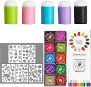 Finger Painting Sponge - Safe Finger Painting Set Paint Sponges | Early Learning Bright and Natural Colors Art Craft Supplies for Arts and Crafts Enthusiasts
