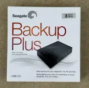 Seagate Backup Plus 3TB Desktop External HDD Desktop Drive USB 3.0 NEW SEALED