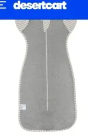 Baby Swaddle Blanket Large Gray Transition Bag 19-24 lbs Sleep Sack with Arms Up