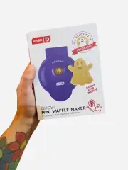BRAND NEW Dash Ghost Nonstick Mini Waffle Maker Purple Halloween Ghost NIB GIFT