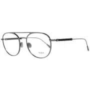 Tod's TO 5229 Men Silver Optical Frame Metal Solid Aviator Full Rim Eyeglasses