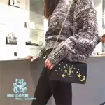 SАINТ LAURENT YSL KATE MEDIUM 金色 星星月亮 LOGO 手拿包 WOC 斜背包 鏈包 黑色