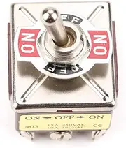 ON/Off/ON 3 Position Toggle Switch 4PDT 12 Pin 12mm 15A/250VAC 10A/380VAC