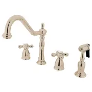 Kingston Brass KB179.AXBS Heritage 1.8 GPM Widespread Kitchen - Nickel