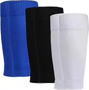 [Dress Cici] Compression Calf Sleeves, Nylon Medium Footless Compression Socks for Men & Women (3 Pairs)