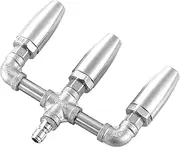 Pressure Washer Triple Turbo Nozzle, Stainless Steel 360° Rotating Nozzle with 1/4" Quick Connect, 1.5 Orifice 3-in-1 Power Washer Turbo Nozzle, 3000 PSI