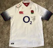 NWT England Rugby Union Jersey Shirt Signed Matthew Matt Dawson CCC Mens M Q133