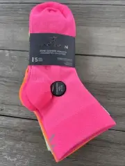 Danskin Neon Anklet Athletic Socks Multipack Women's Shoe Size 4-10 5 Pairs
