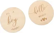 GLSTOY Baby Cards Creative Wooden Growth Celebration Cards Baby Photo Props Newborn Commemorative Cards