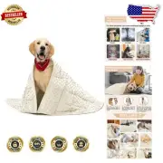 Minky Fabric Weighted Dog Blanket 40x47” - Ideal for Travel & Thunderstorms