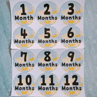 寶寶 嬰兒 月份貼紙 成長紀錄 週歲滿月 也可當作懷孕紀錄 現貨