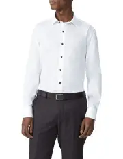 [Van Heusen] Slim 1 Collar Plain Shirt in White