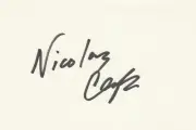 NICOLAS CAGE LEGENDARY ACTOR 6” X 4” HAND SIGNED CARD