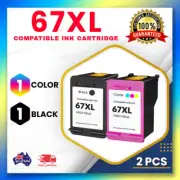 2x Non-OEM Ink 67XL For HP DeskJet 2300 2721e 2820e 4121e Envy 6030 6034e 6420e