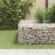 Raised Garden Bed, Elevated Planter Box Plant Container Cube Gabion Steel Wire 50x50x50 cm